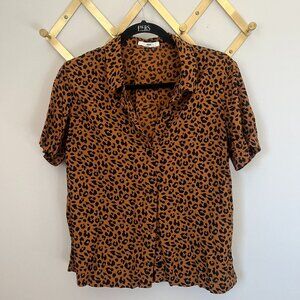 Vans  leopard print button-up shirt